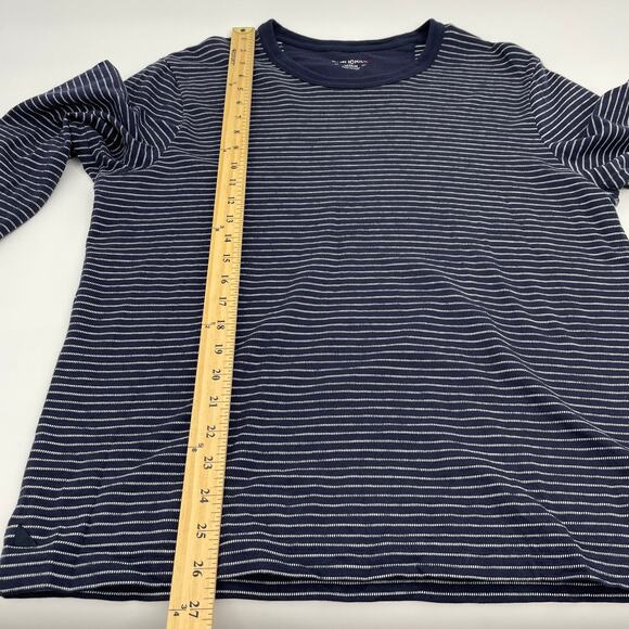 UNTUCKit Lambert Shirt Mens Size M Blue Striped Long Sleeve Pull Over Crew Neck - Picture 6 of 6